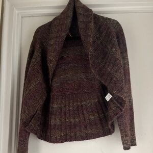 ONE GIRL WHO pointelle circle sweater